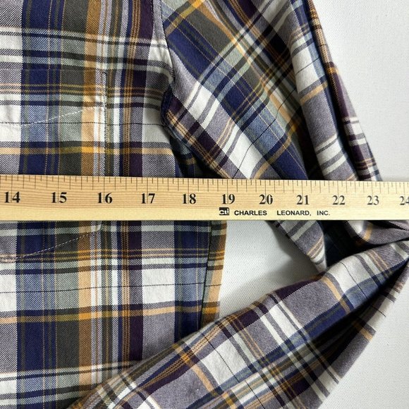 Shirts By AG Adriano‎ Goldschmied Purple Plaid Flannel Mens Size Medium Casual - Picture 7 of 9